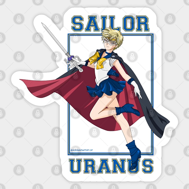 Bishoujo Uranus Masked Sticker by Zapt Art